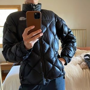Vintage The North Face diamond quilted goose down coat. Color Black. Size Small.